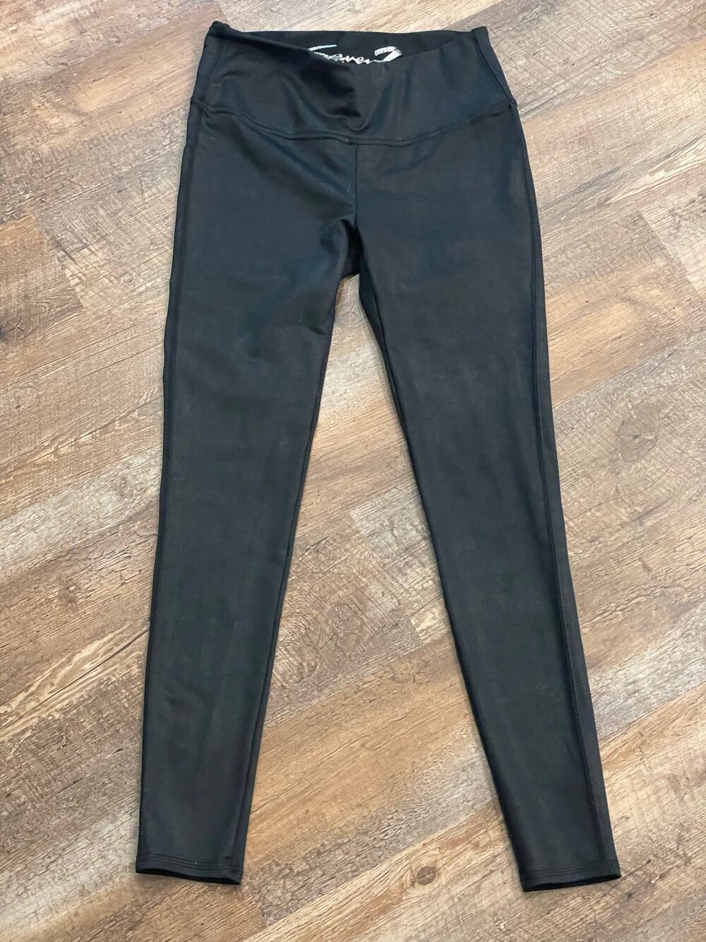 Seven7 black faux leather leggings SMALL